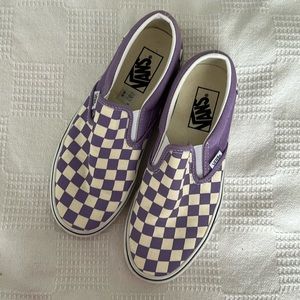 Purple checkered vans